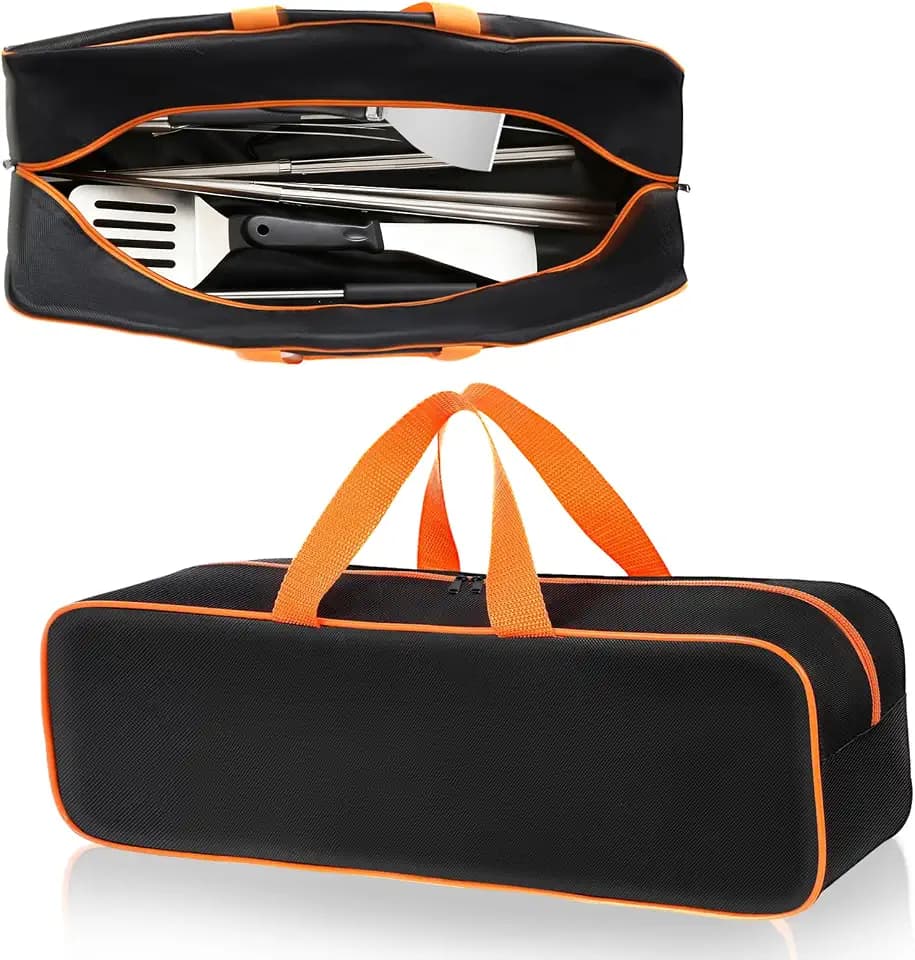 Grill Utensil Storage Bag for Outdoor Grilling, 24 x 8 x 8 in, Black