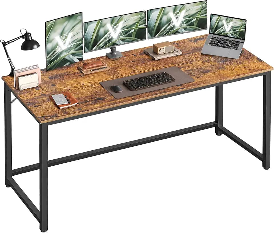 VASAGLE Computer Desk, Steel Frame Gaming Desk for Home Office, 63 Inch