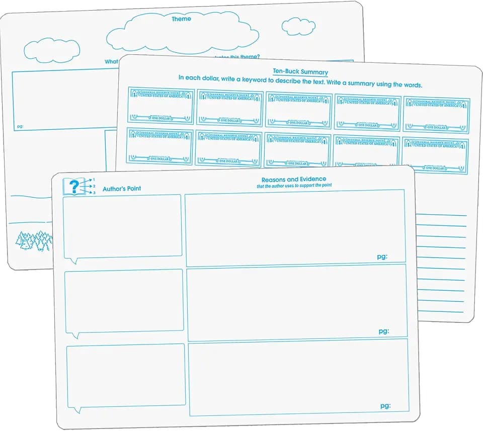 Really Good Stuff Text Evidence Dry-Erase Boards, Ages 7+, Grades 2+