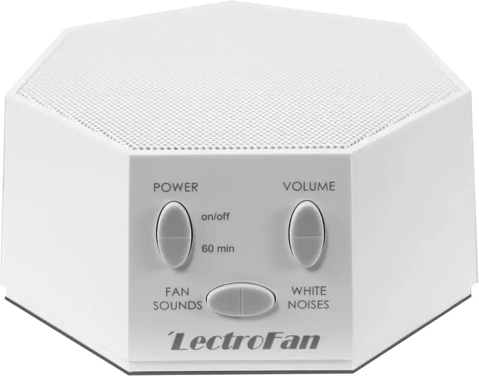 LectroFan ASM1007-G Weißes Rauschgerät mit Lüftergeräuschen und Schlaf-Timer (Weiß)