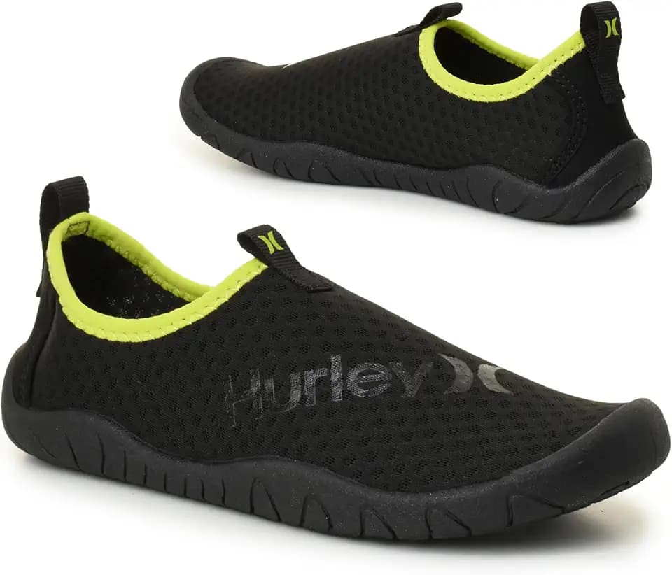 Hurley Kids Water Shoes Quick-Dry Breathable Slip-On Aqua Socks for Boys and Girls with Flexible Sole for Beach, Pool, Splash Pad & Summer Outdoor Play, for Little and Big Kids