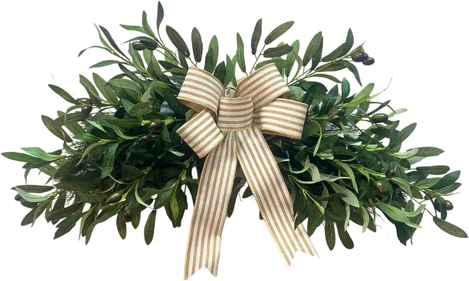 Svndlyn Pre-Lit Artificial Olive Branch Swag with Timer