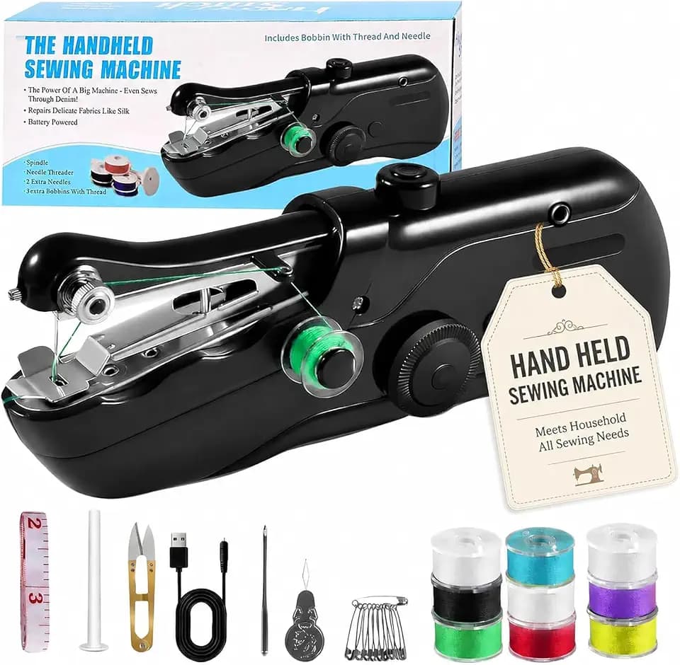 Handheld Sewing Machine USB or Battery Powered Mini Stitcher for Beginners