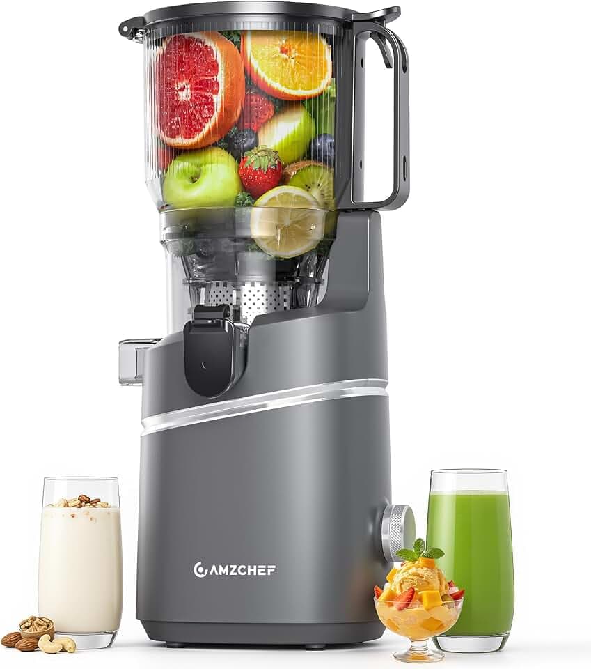 Cold Press Juicer Machine, 6.3" Wide Chute for Whole Fruits & Vegetables