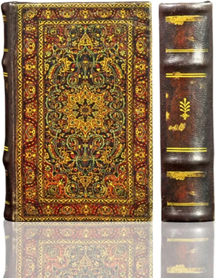 Persian Style Pattern Book Box Decorative Leather Secret Storage Book Box