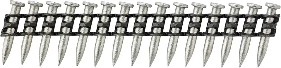 Dewalt verzinkte HD-Nägel DCN8902015 (für Beton und Stahl, passend zu Dewalt 18V Akku Nagler DCN890, Länge: 15 mm, ø: 3,7 mm, auf Kunststoffstreifen á 15 St., für Innen- und Außenbereich) 1.005 St.