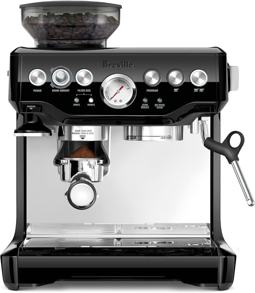 Breville BES870BSXL Barista Express Espresso Machine, Black Sesame