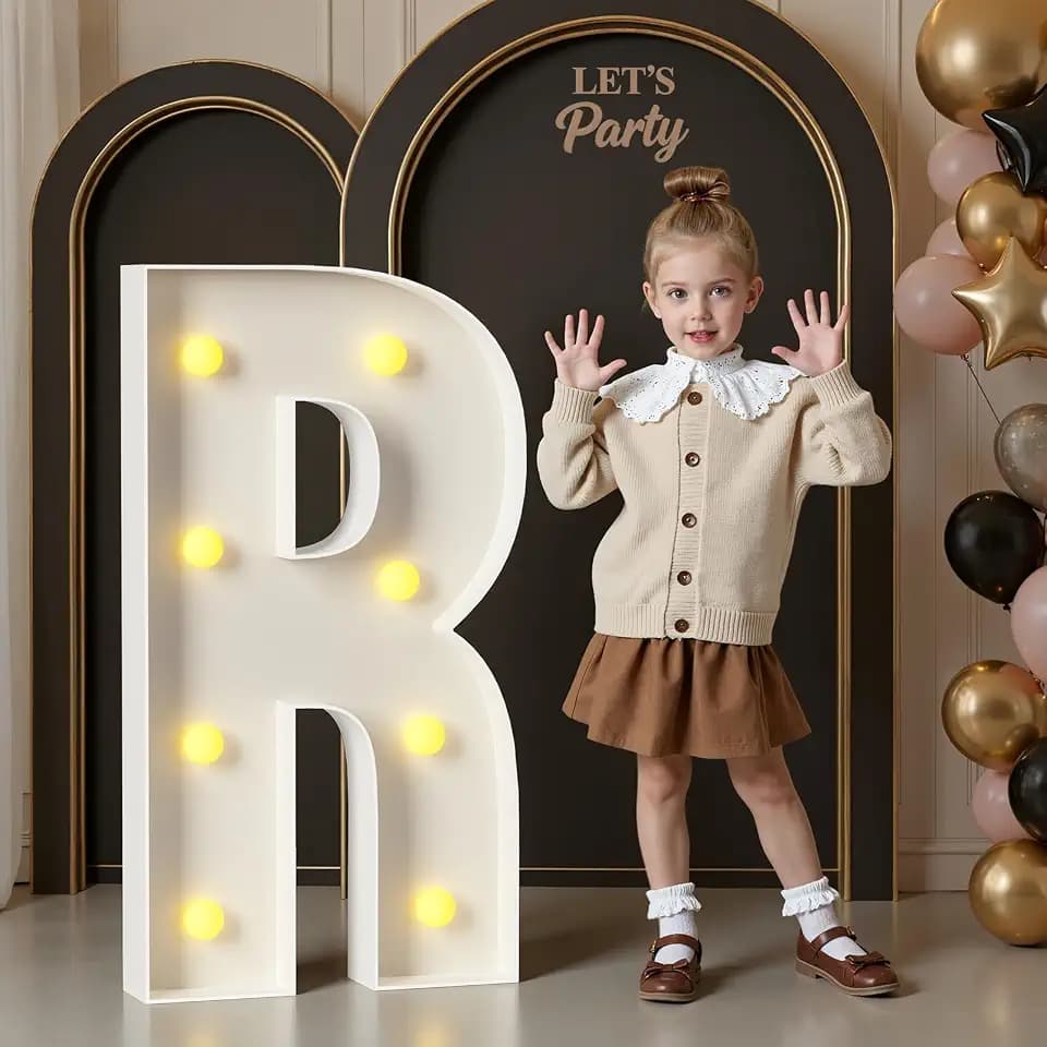 Marquee Letters 3 Feet Tall, Large Light up Letters R for Decor