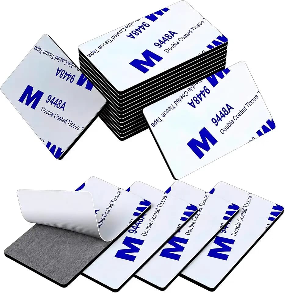 56Pcs Heavy Duty Double Sided Adhesive Pads, 3mm Thick Black Foam Mounting Tape - Super Strong Waterproof for Walls, Pictures, Cars, Home & Office (Pre-Cut Rectangles)