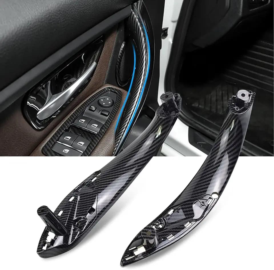 2 PCS kompatibel mit bmw 3er F30 F31 F34 F80 (2012-2018) Türgriff Innen 4er F32 F33 F36 F82 F83(2014-2017) Türgriff Links + Rechts Innengriffe -Kohlefasermuster