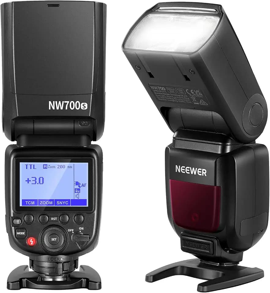 NEEWER NW700-S TTL Blitz Speedlite kompatibel mit Sony DSLR Kameras 1/8000s High Speed Sync, 1/1-1/256 Ausgabe TCM Funktion 230 volle Leistung Blitze 0,1-2,7s Recycling, Akkus Nicht enthalten