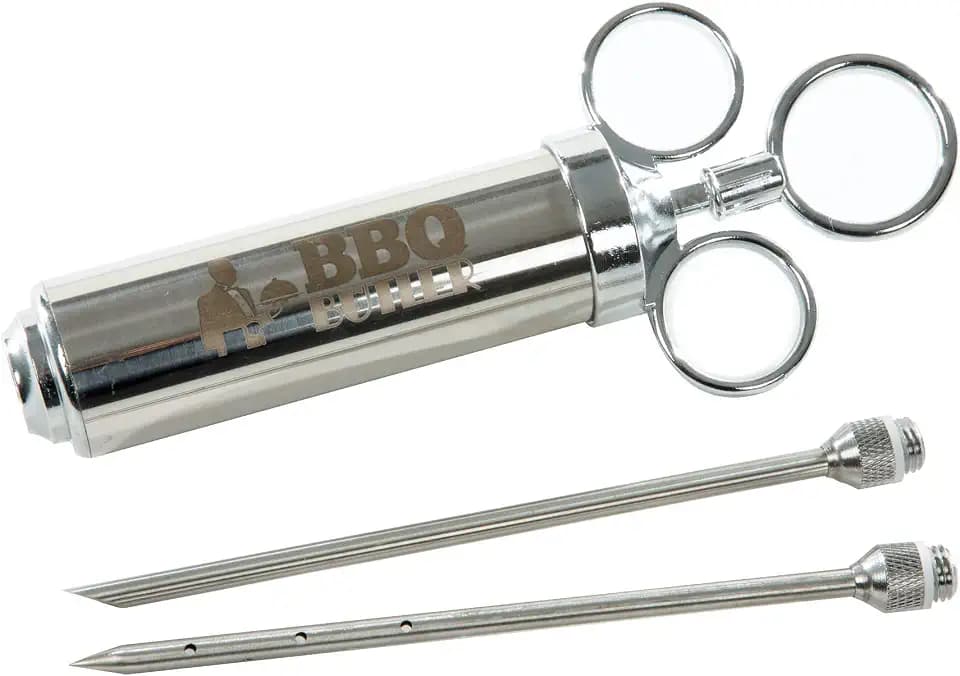 BBQ Butler Meat Injector - Turkey Injector - Flavor Injector - Marinade Meat Injector - Stainless Steel Marinade Injector - Meat Injector Syringe - Barbecue Tools