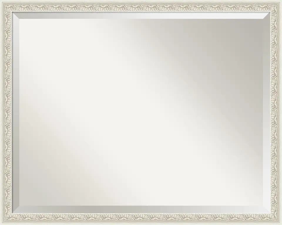 Amanti Art Silver Bathroom Mirror for Over Sink, 30x24 Vanity Wall Mirror