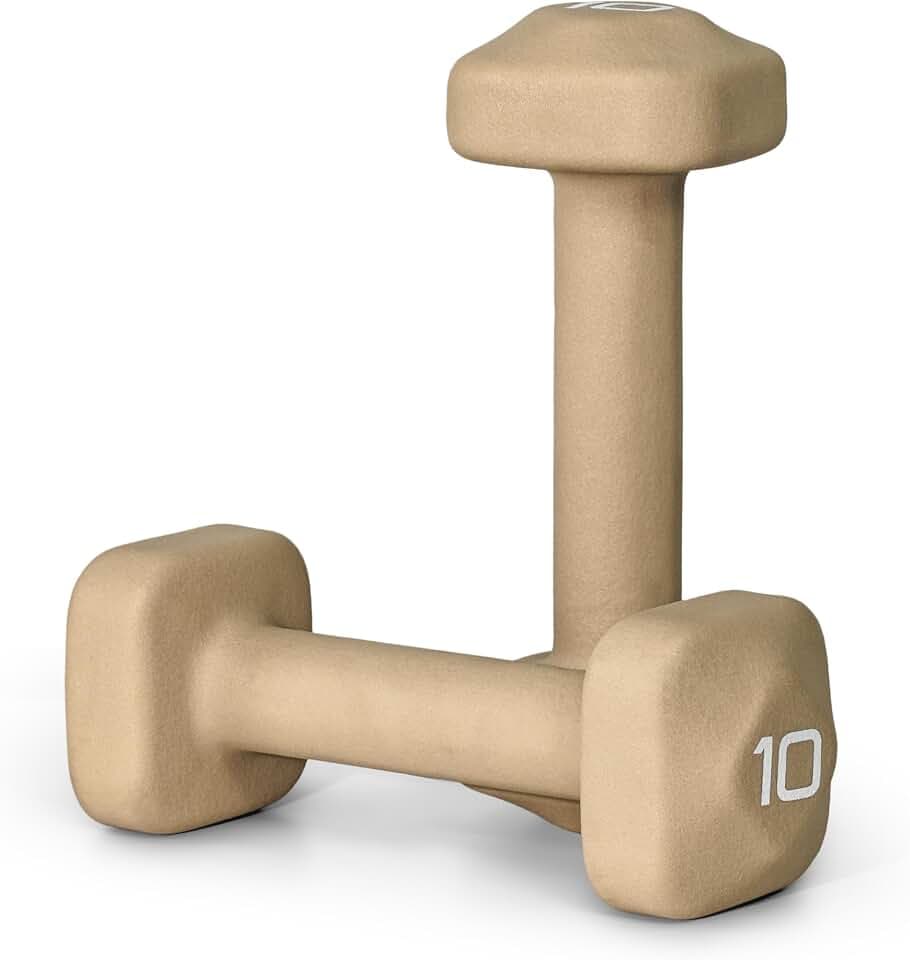 Tone Fitness Neoprene Dumbbell Weight Pairs with Anti-Roll Square Head | Multiple Options
