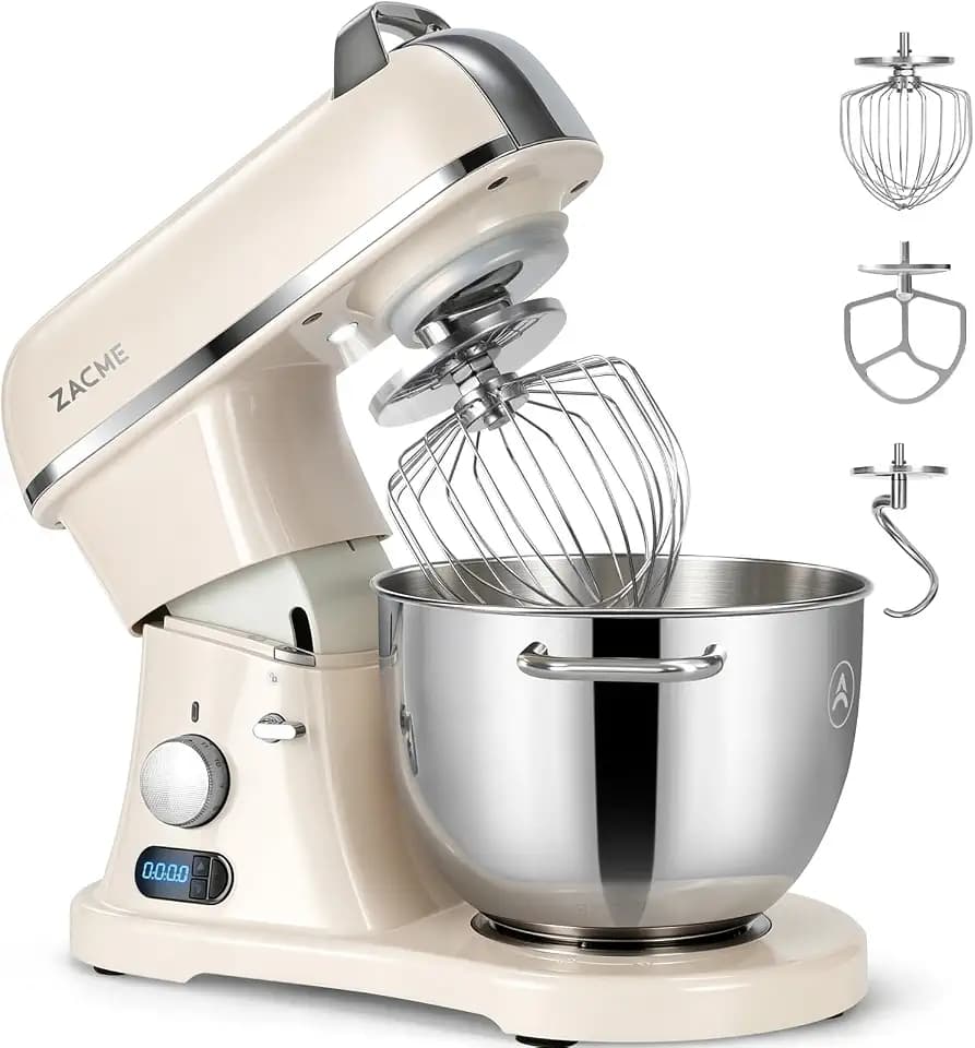 8.4QT Commercial Stand Mixer 800W with Aluminum Die Casting Meets the Standard of NSF/ANSI 8-2023, Mixers Kitchen Electric Stand Mixer with Stainless Steel 8L Bowl, Dough Hook, Whisk and Beater