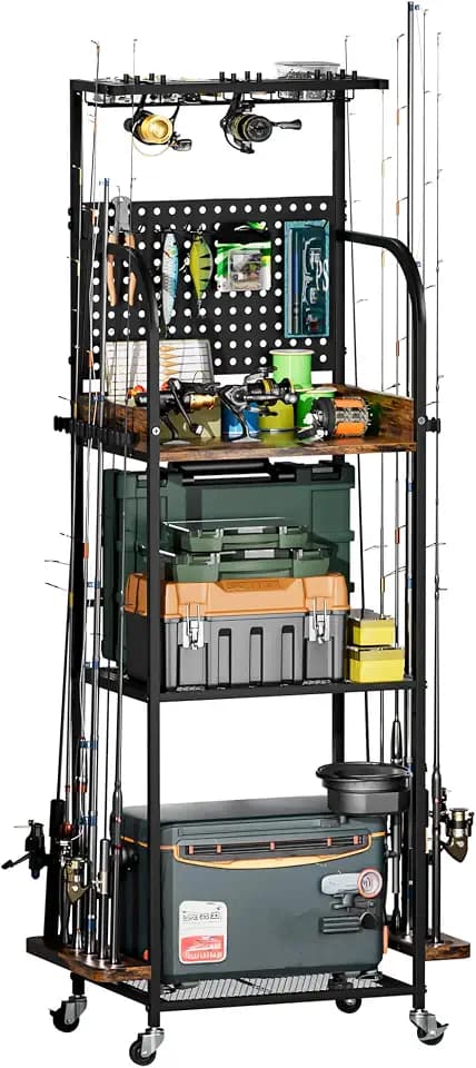 Homde Fishing Rod Holders for Garage: Large Capacity up to 12 Rods