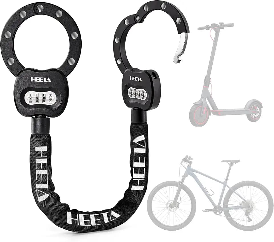 HEETA Electric Scooter Lock Anti Theft, 4 Digit Combination Bicycle Lock