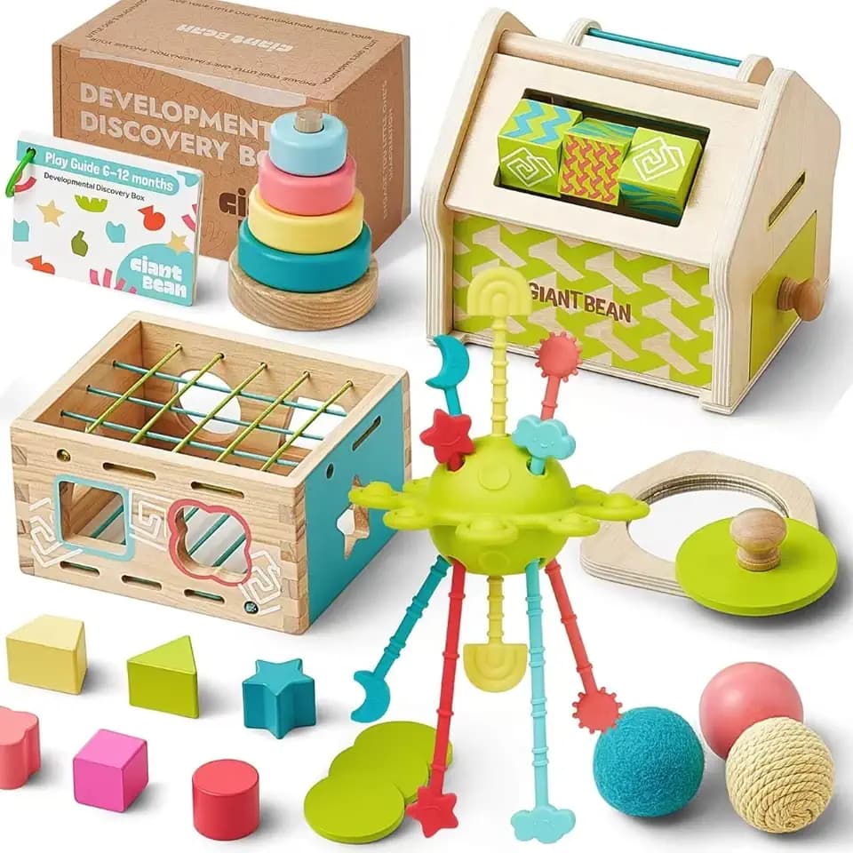 Giant bean Montessori Toys for Baby Wooden Early Education Learning Toys