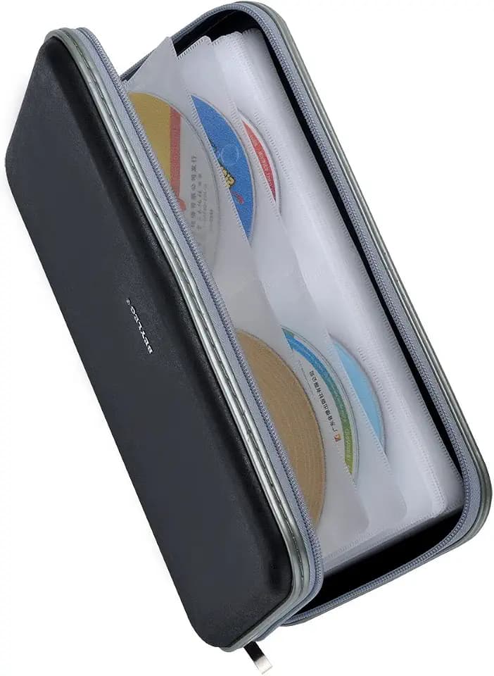 70 Capacity Heavy Duty CD DVD Blu-ray Media case Storage Holder Organizer Wallet (Black)