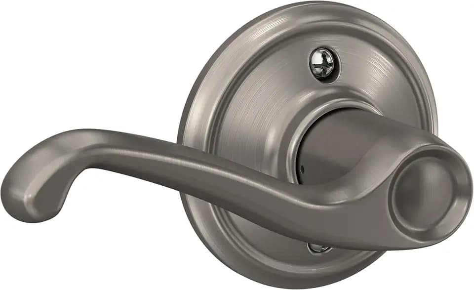 SCHLAGE Flair Non-Turning Dummy Door Handle, Right Handed, Satin Nickel