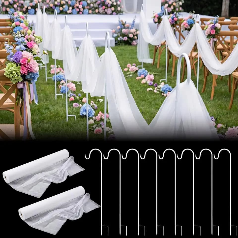 Tudomro 8 Pack Wedding Aisle Decorations for Wedding Ceremony Outdoor Lawn