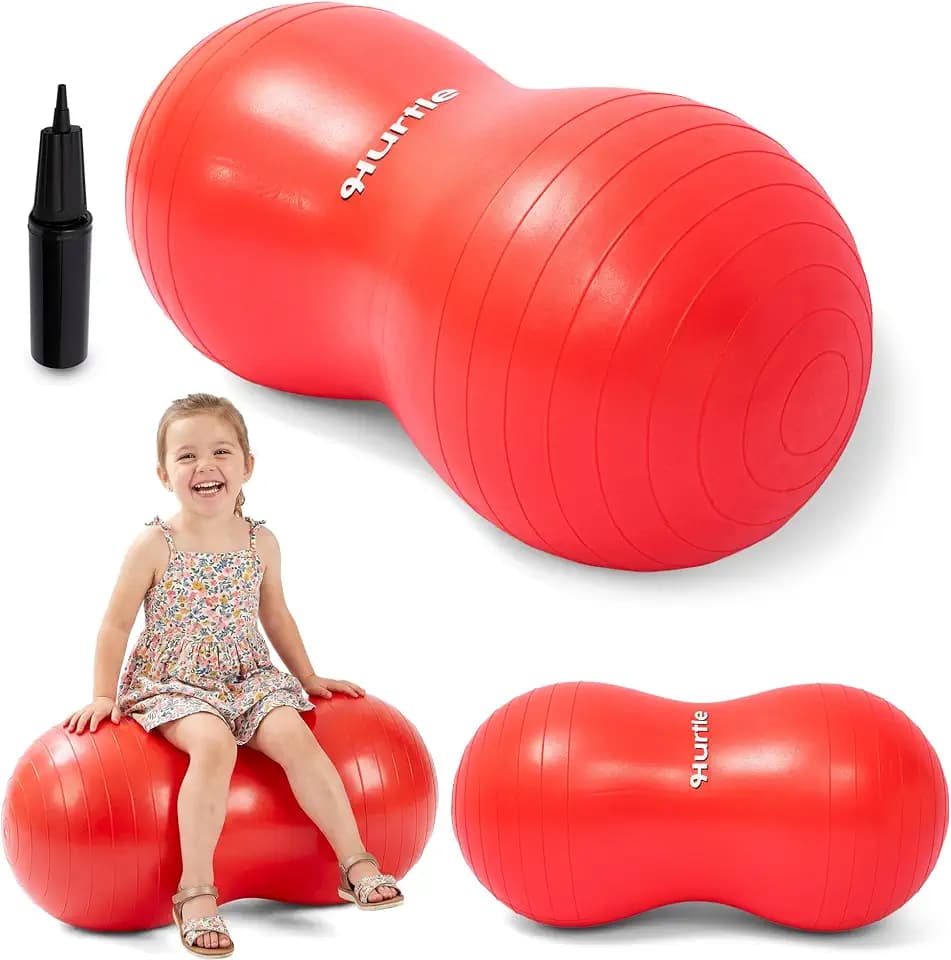 Hurtle Peanut Shaped Exercise Ball, Yoga Active Seat, Bounce Balance Desk Chair, Wiggle Flexible Sitting Ball for Kids, Boys, Girls and Adults