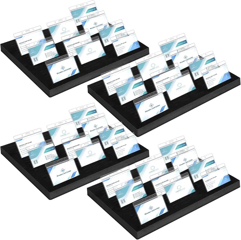 Lincia 4 Pcs Name Badge Holder ID Tray Organizer Foam Holds