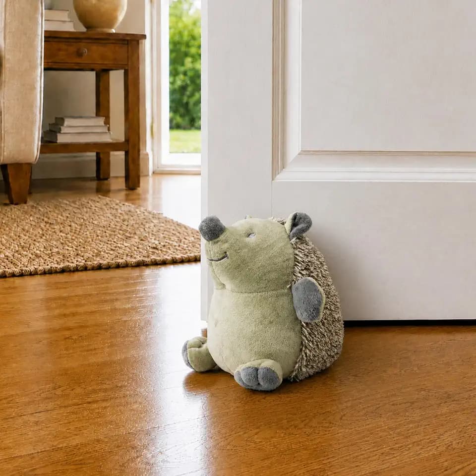 Decorative Door Stoppers for Home and Office Cute Grey Hedgehog Door Stop