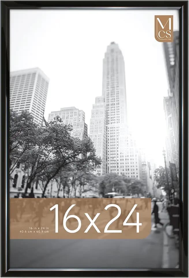 MCS Trendsetter Poster Frame, 16x24, Black High-Gloss, 1-Pack