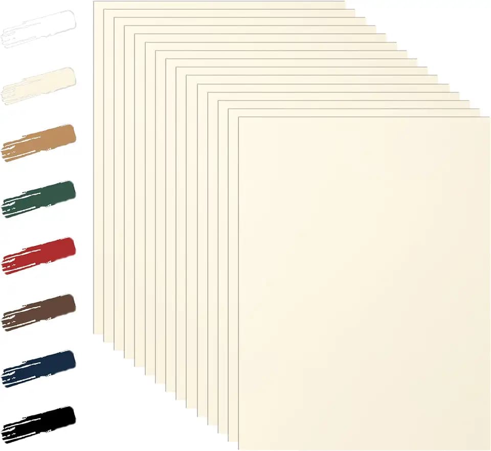 Guakicae 100 Sheets Cream Cardstock 8.5 x 11 Off White Paper 92lb