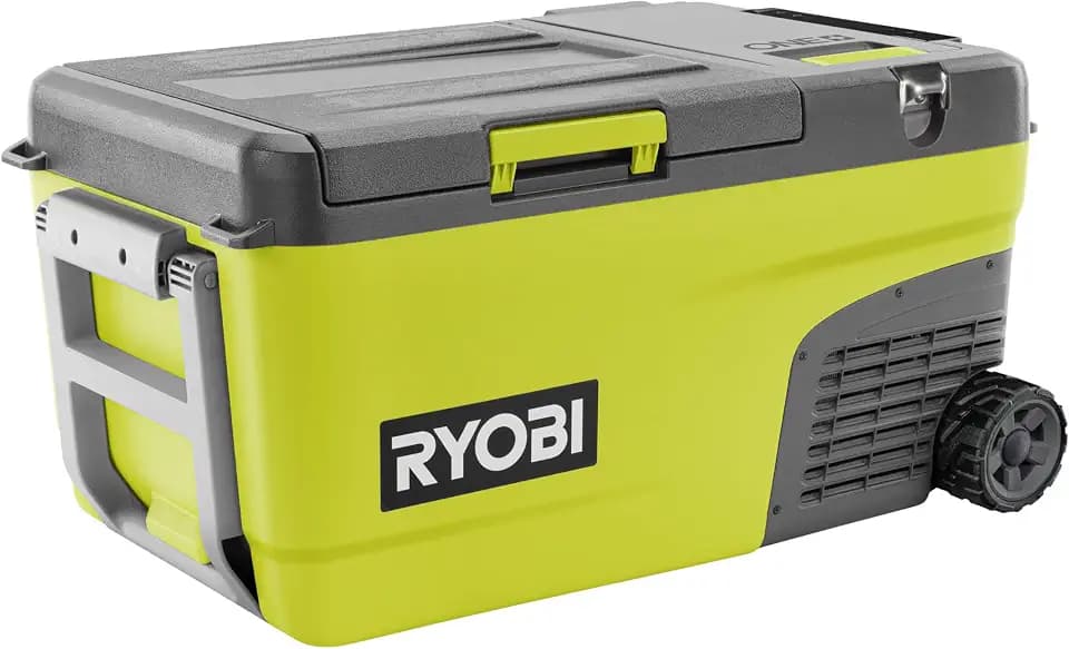 RYOBI 18 V ONE+ Akku-Hybrid-Kühlbox mit Gefrierfunktion RY18CB23A-0, Fassungsvermögen 23 L, inkl. 12 V KFZ-Adapter, 230 V Netzteil, ohne Akku und Ladegerät
