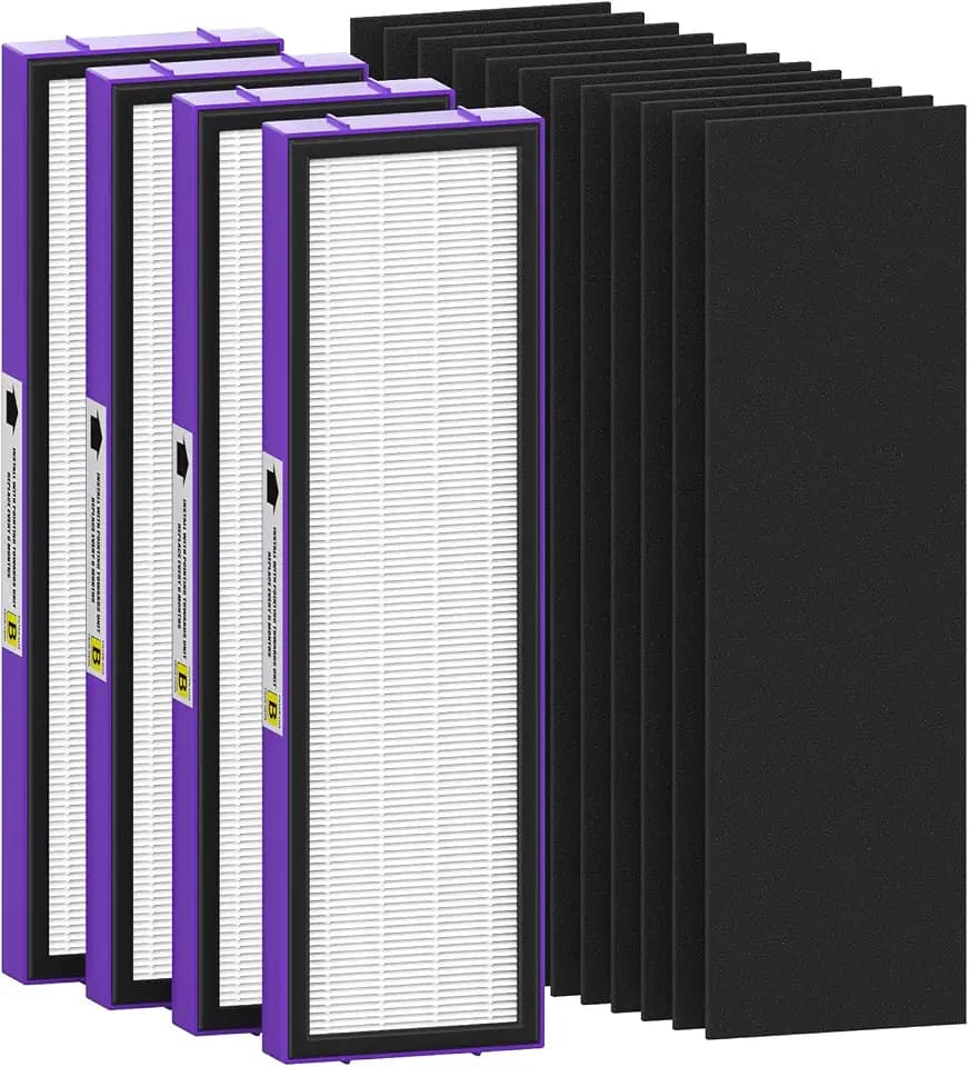 4 Pack FLT4850PT True HEPA Replacement Filter B, with Pet Pure Treatment for G-Guardian Air Purifier C4900 AC4880 AC4825 AC4850PT AC4870 CDAP4500 AC4300 and More