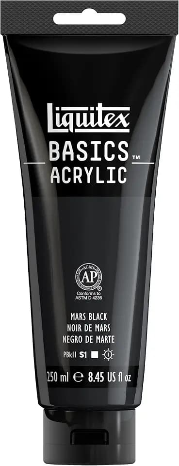 Liquitex BASICS Acrylic Paint, 8.5-oz Tube, Mars Black