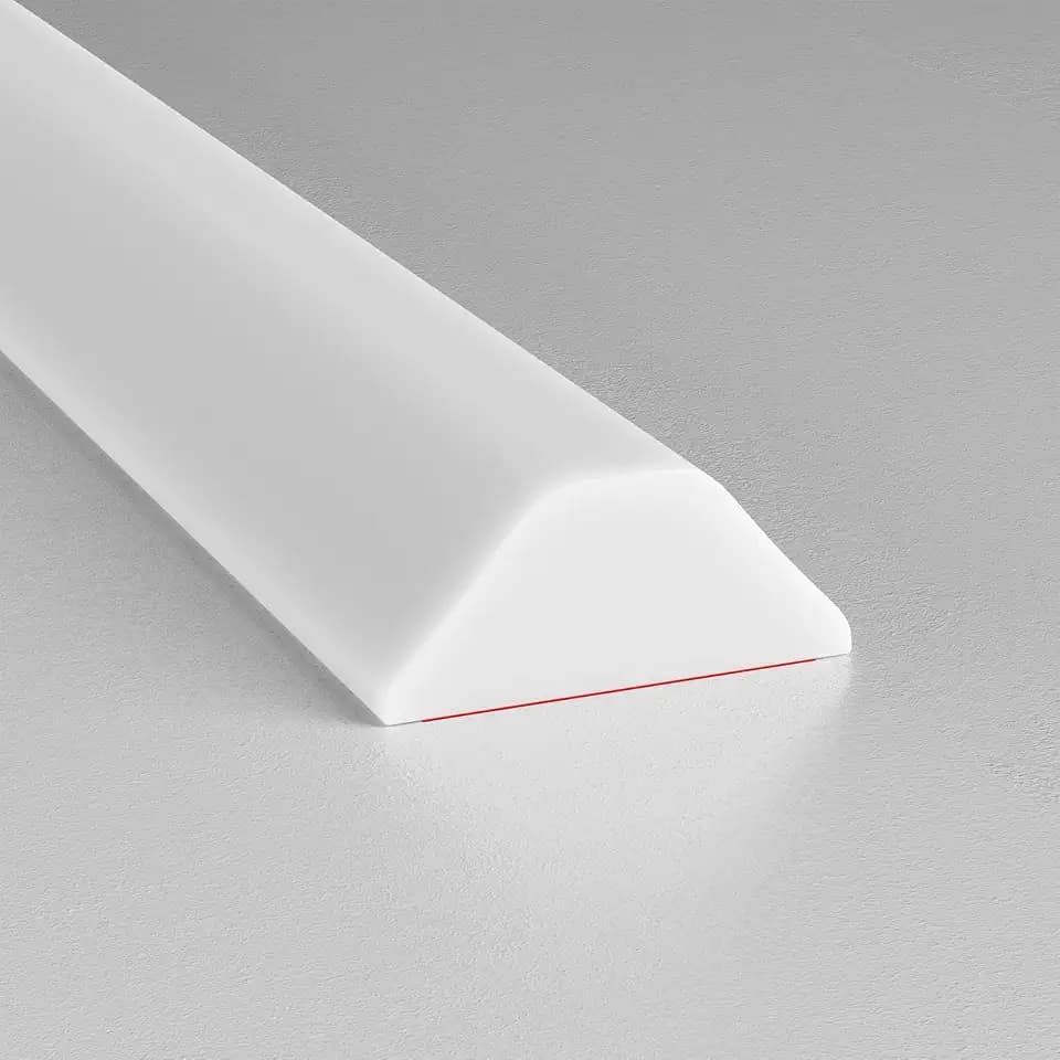 Shower Threshold Water Dam Barrier, 1.2 x 0.55 in, White