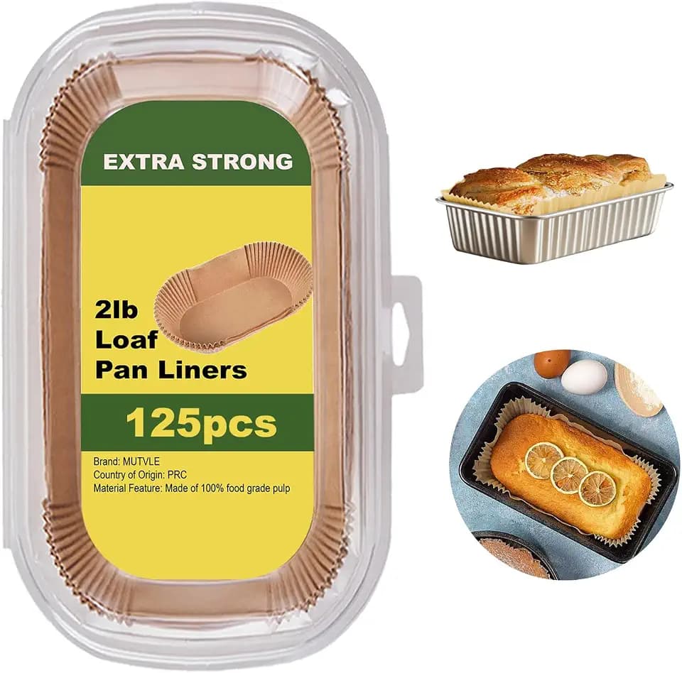 Loaf Pan Liners, 125Pcs Non-Stick Bread Pan Liners