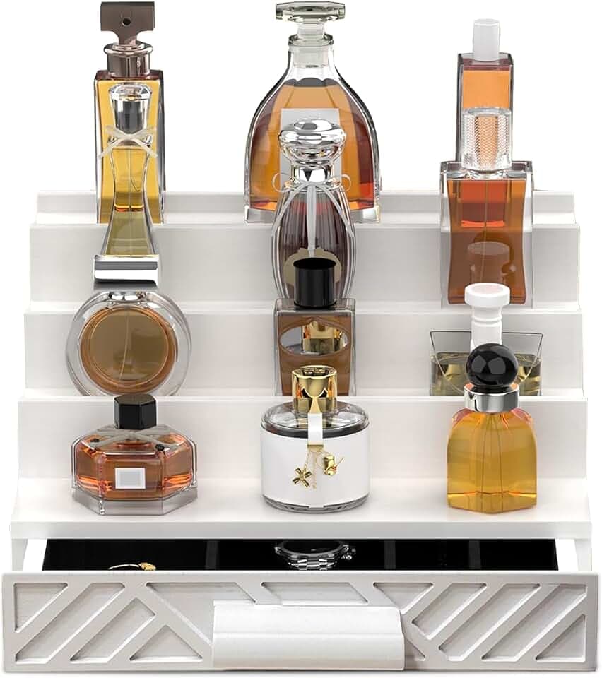 Cologne Organizer for Men - Multi Tier Drawer Organizer & Dresser Organizer Countertop - Perfume Holder | Cologne Stand For Men - Perfume Organizer for Women