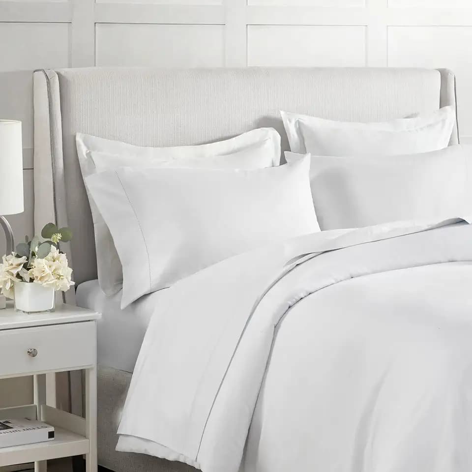 Madison Park 500TC 100% Egyptian Cotton Sheets Queen Bed Set, White
