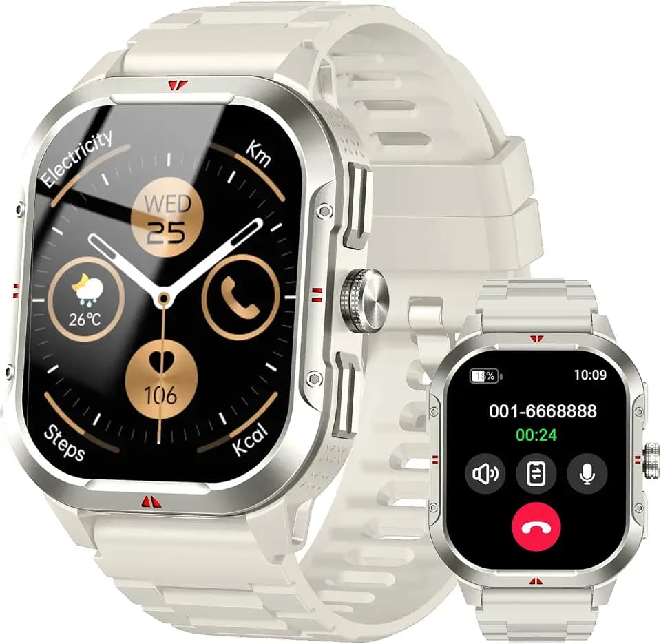 Jugeman Smartwatch Herren mit GPS,2.06" HD Smart Watch mit Telefonfunktion