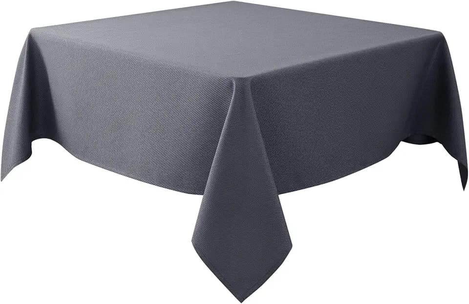 Textured Square Tablecloth-Fabric Spillproof Small Card Table Cloths 54x54"