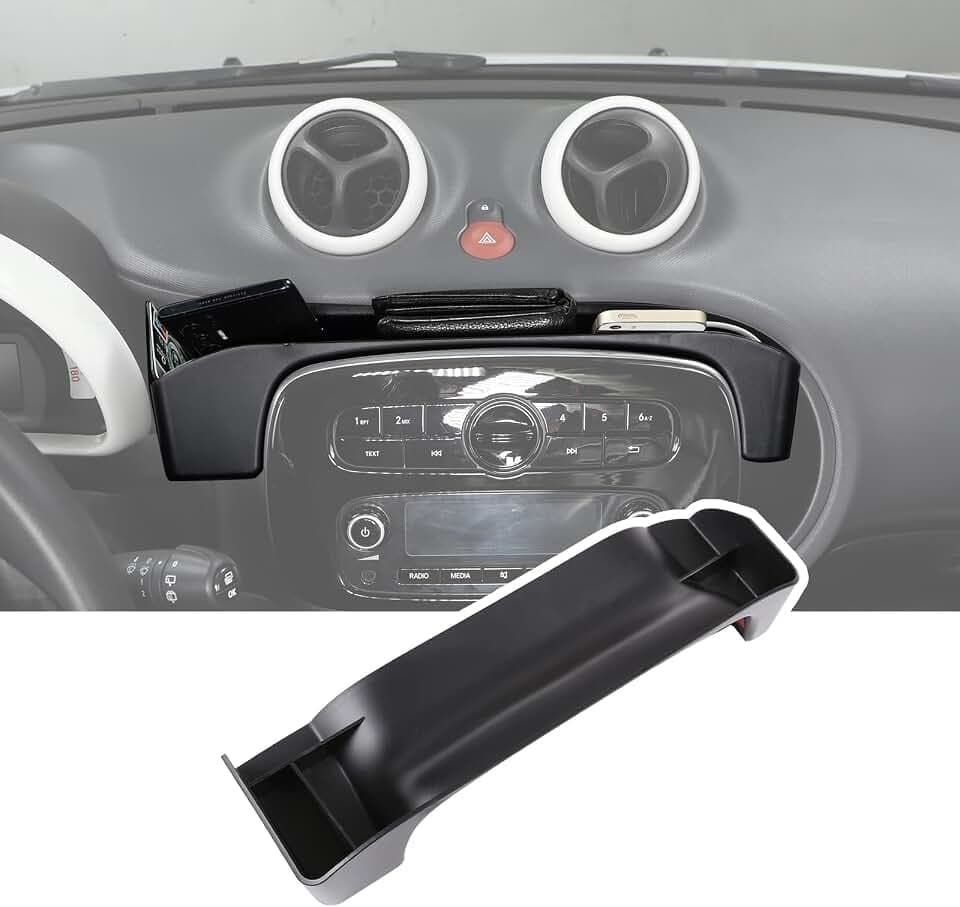 Armaturenbrett Mittelkonsole Armaturenbrett Ablage für Benz Smart 453 Fortwo Forfour 2016-2021 Zubehör Armaturenbrett Organizer Einsatz Tray Mittelkonsole,Geeignet für Linkslenker
