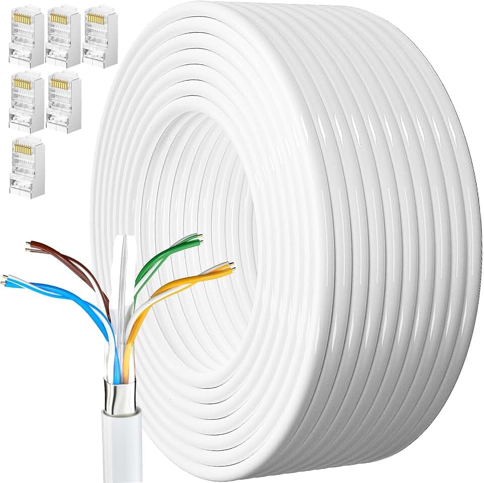 LAN Kabel 30 Meter, Cat 6 High Speed Geschirmt Netzwerkkabel 30m