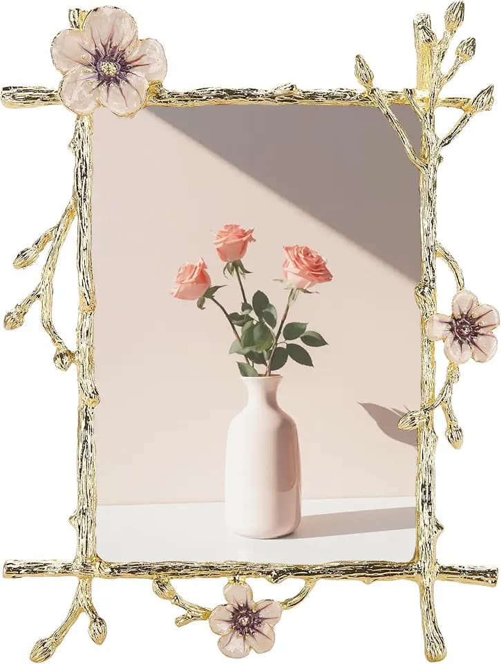 5x7 Gold Pink Wedding Picture Frames Flower Photo Frame