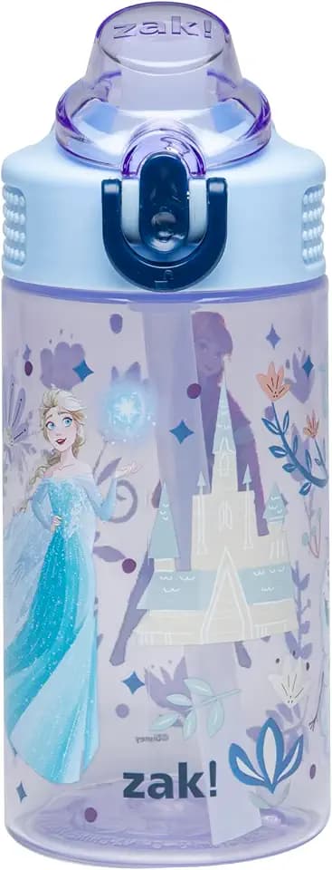 Zak Designs Disney Frozen Sage 16oz Leak-Proof Straw Kids Water Bottle