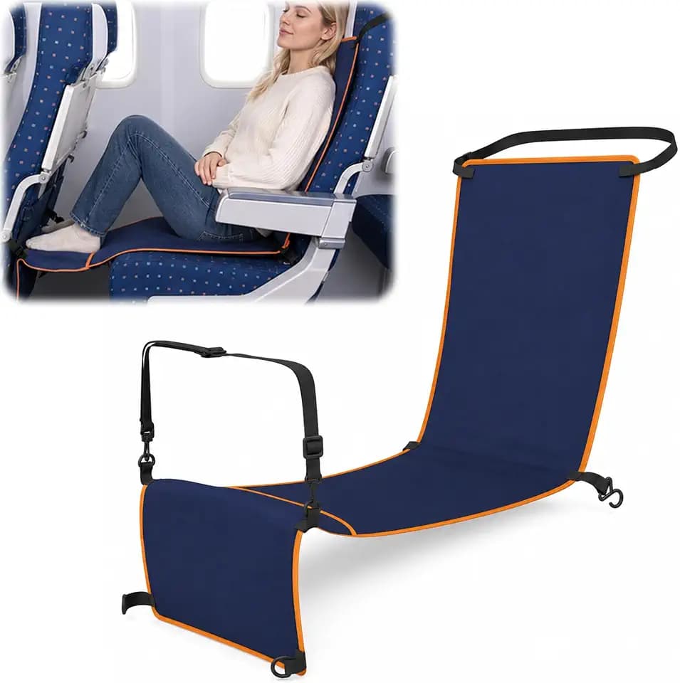 Airplane Foot Hammock, Adjustable Foot Sling for Plane Travel