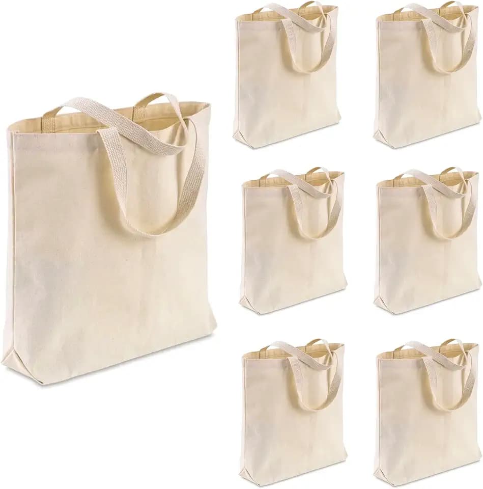 Canvas Tote Bags Bulk Cloth Gift Bags Reusable Grocery Bags DIY Shopping Cloth Bags Blank