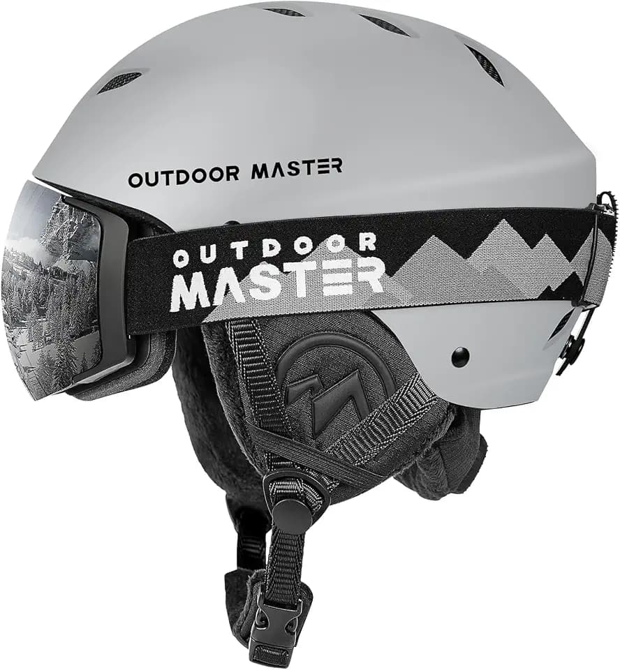 OutdoorMaster Kelvin Ski & Snowboard Helmet Set with RPO Goggles