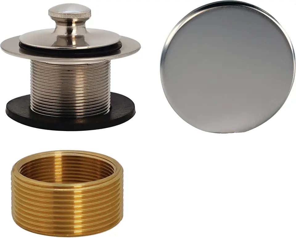 Westbrass Twist & Close Universal Tub Trim with Floating Faceplate, Satin Nickel, D94HK-07