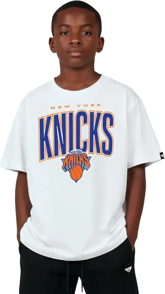 GAME 7 NBA Unisex Kids X NBA Kids Officially Licensed Graphic Short Sleeve Lightweight Classic Crew Neck Cotton T-Shirt