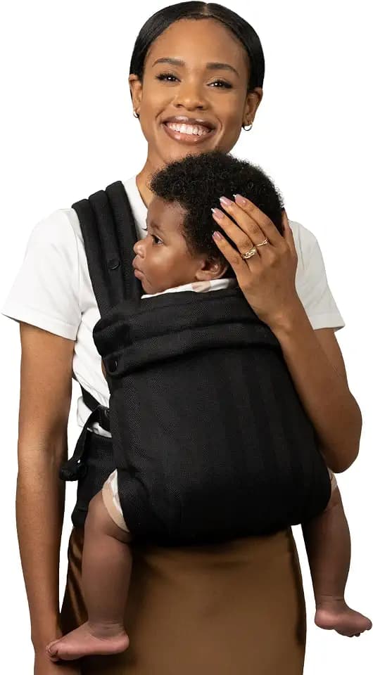 Infantino Honey Blossom Baby Carrier Ergonomic 7-40 lbs, Black Sand