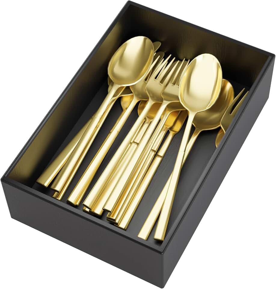 Black Bamboo Drawer Organizer - Silverware&Utensil Holder Organizer for Kitchen Drawers, Multi-Use Drawer Dividers Boxes for Bathroom Counter,Cabinet, Garage, Office Desk, Makeup, Jewelry (9"6"2.5")